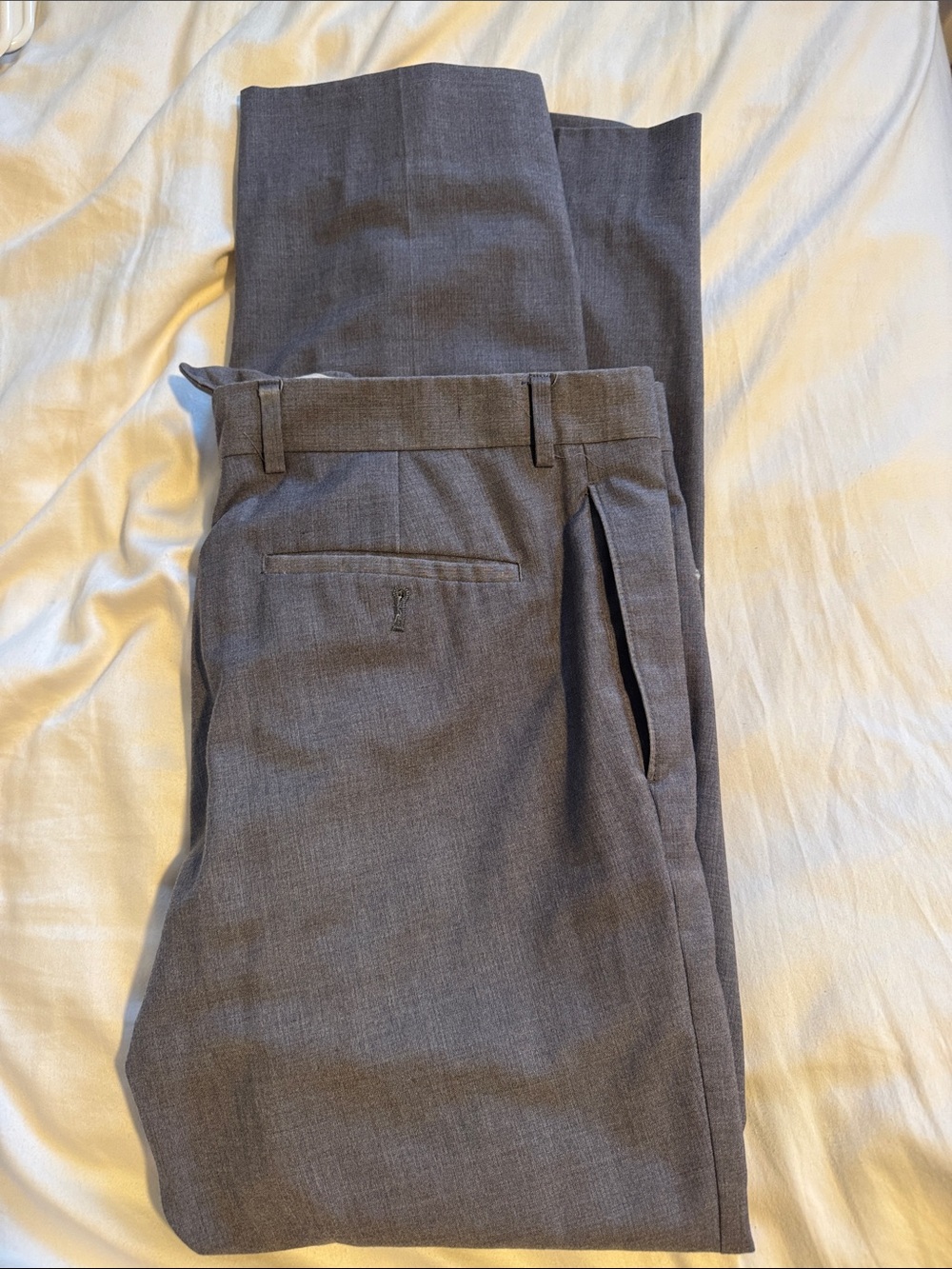 Men's Grey Dress Pants - Classic Tailored Trousers 32x32